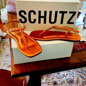 Metallic NAPA, orange groove, comfortable sandals, fashionable ,